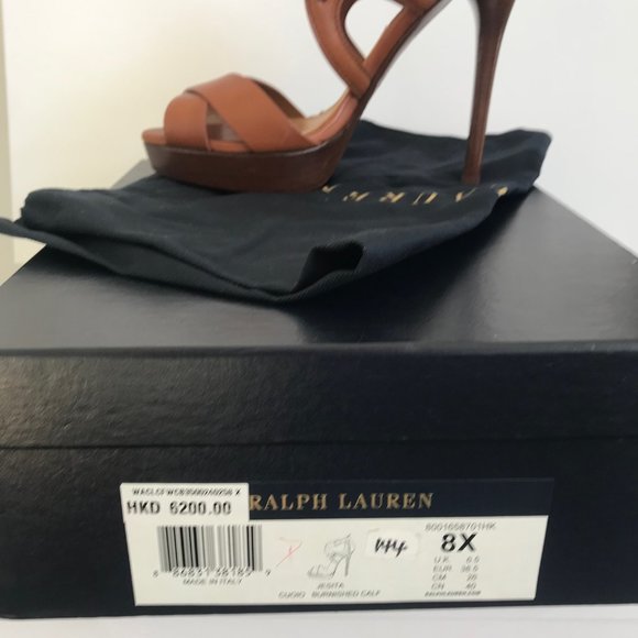 RALPH LAUREN LEATHER HEELS - Picture 5 of 5